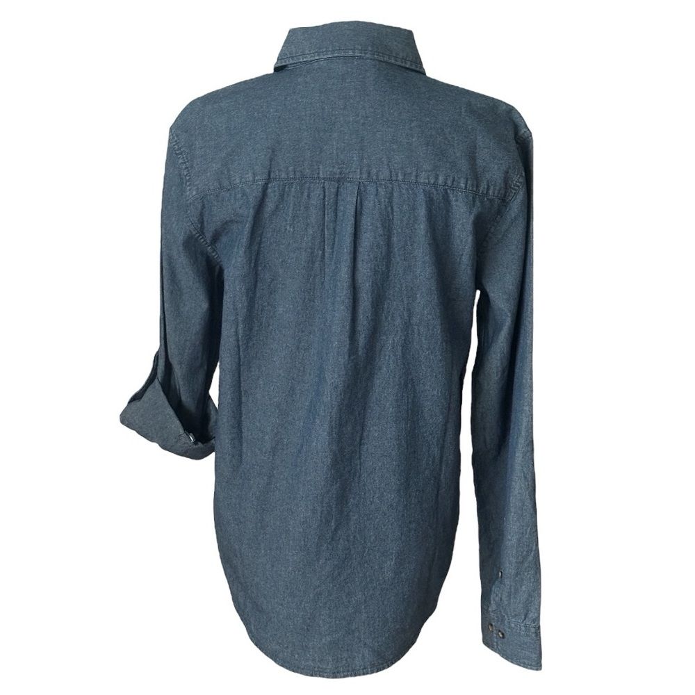 English Laundry Mens Long Sleeve Button Down Blue Denim Shirt Nwt — image 2 of 7